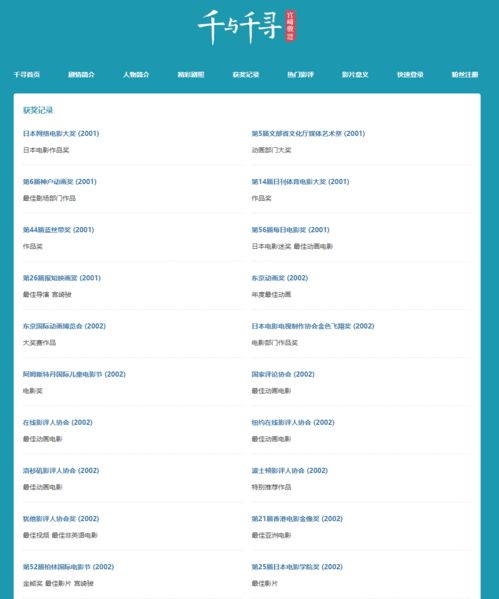 16html5期末大作業 網頁設計作業網站設計 千與千尋 電影圖文 9頁 html css javascript 學生dw網頁設計作業成品 web課程設計網頁規劃與設計 計算機畢設計源碼